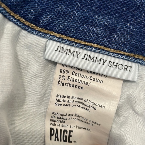 Paige Jimmy Jimmy Short Cuffed Hem Denim Jeans Size 28 - Picture 7 of 7